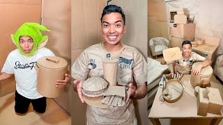 24 HORAS VIVIENDO una VIDA de CARTON un TIKTOK de ALFREDO LARIN