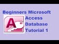 Beginners MS Access Database Tutorial 1 - Introduction and Creating Database