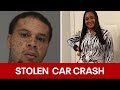 Man steals car with woman in backseat kills her in highspeed crash dallas police