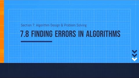 7.8-Finding Errors In Algorithms - Computer Science 2210 Lecture