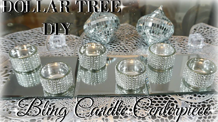DIY DOLLAR TREE CENTERPIECE | DIY DOLLAR STORE BLING CANDLES | DIY HOME DECOR CRAFT IDEAS