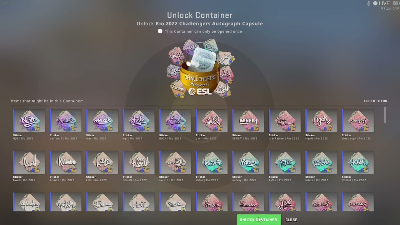 csgo capsule opening rio 2022