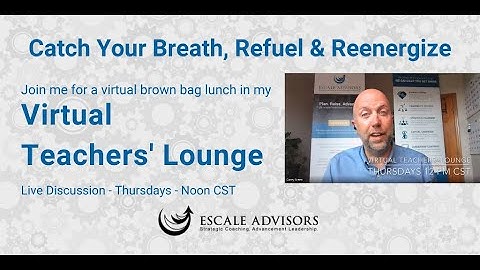 Escale virtual teachers lounge invite