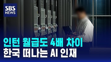 인턴 월급도 4배 차이…한국 떠나는 AI 인재 / SBS