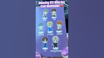 Unboxing BTS Blind Box from McDonalds ❤️😊 #shorts #bts #blindbox