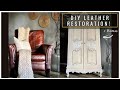 Leather Chair Restoration and Anthropologie Inspired French Armoire with Chalk Paint