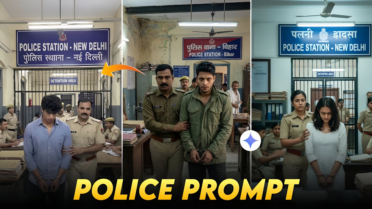 Police Arrest Instagram Trending Realstic AiPhoto Editing I Gemini Police Arrest PhotoTutorial