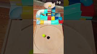 Marble Run ASMR #1 Wooden Wave Course | Colorful 🌈 Marbles #marblerun #shorts #asmr