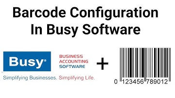 Barcode Configration In Busy Accounting Software