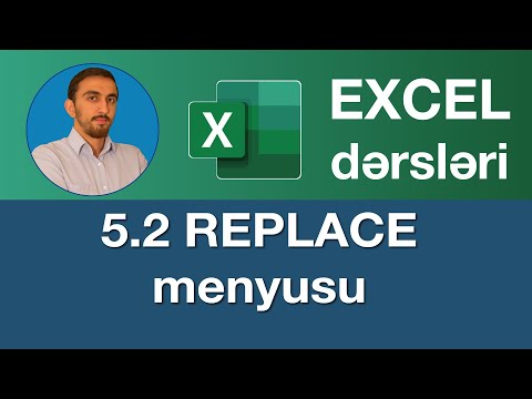 Excel dərsləri - 5.2.Excel Replace menyusu | Excel Bul ve Değiştir | Excel Find and Replace Tutorial