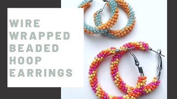 SUPER EASY! Wire Wrapped Hoop Earrings | Beginners Beading Tutorial