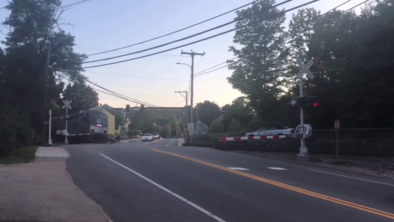 MBTA at Railroad Crossing on GrotonHarvard RD Ayer MA YouTube