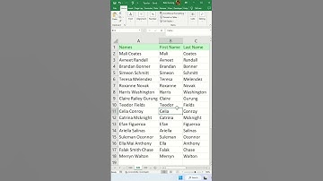 Separate First Name and Last Names - Excel Tips and Tricks