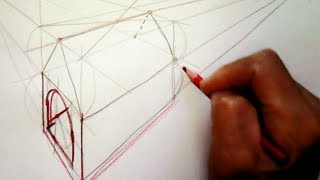 １１、○▽□立体を使って犬小屋を描く