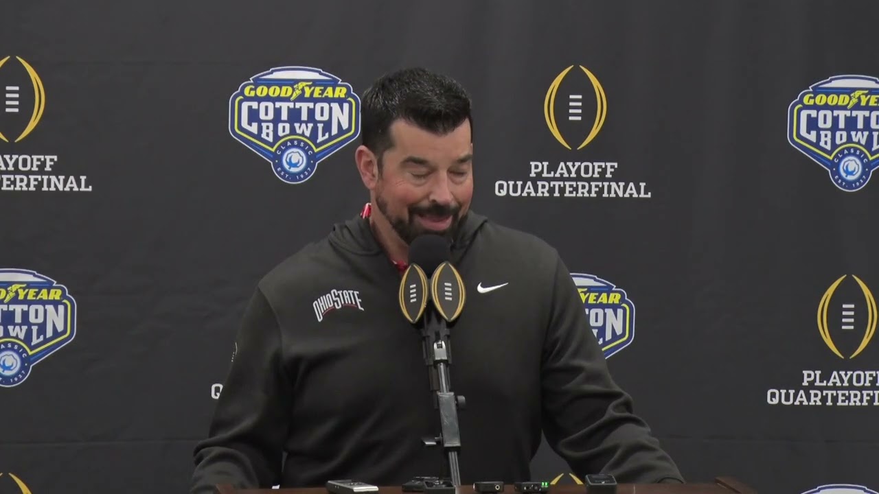 OSU Head Coach Ryan Day on CFP Quarterfinal vs Miami
