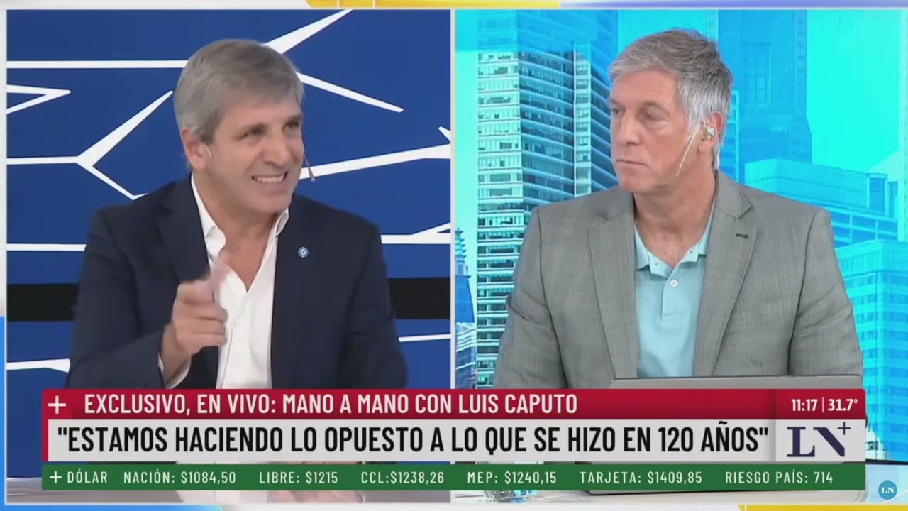 Entrevista al Ministro de Economía, Luis Caputo, en el programa Buen Dia Nación de LN+