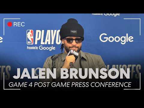 Jalen Brunson talks Knicks' Game 4 victory over Atlanta, ankle injury, New York fans and more