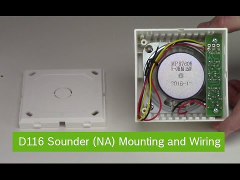 Bosch D116 Sounder (NA) Mounting and Wiring - YouTube
