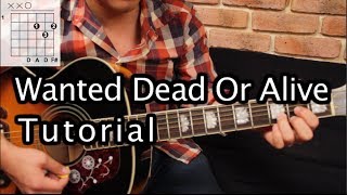 Como Tocar Wanted Dead Or A De Bon Jovi  Tutorial Guitarra  Tab hd