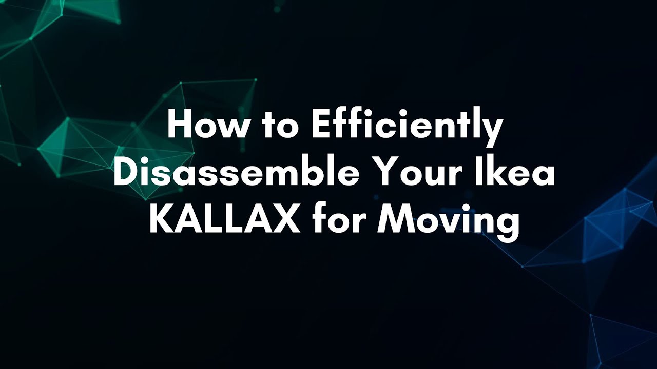 How to Efficiently Disassemble Your Ikea KALLAX for Moving - YouTube