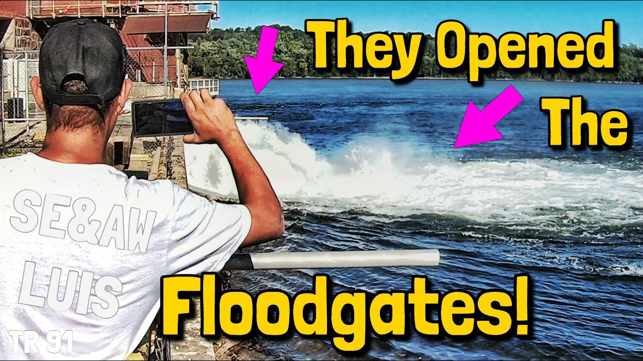 River Dam Flushing Debris Into Susquehanna