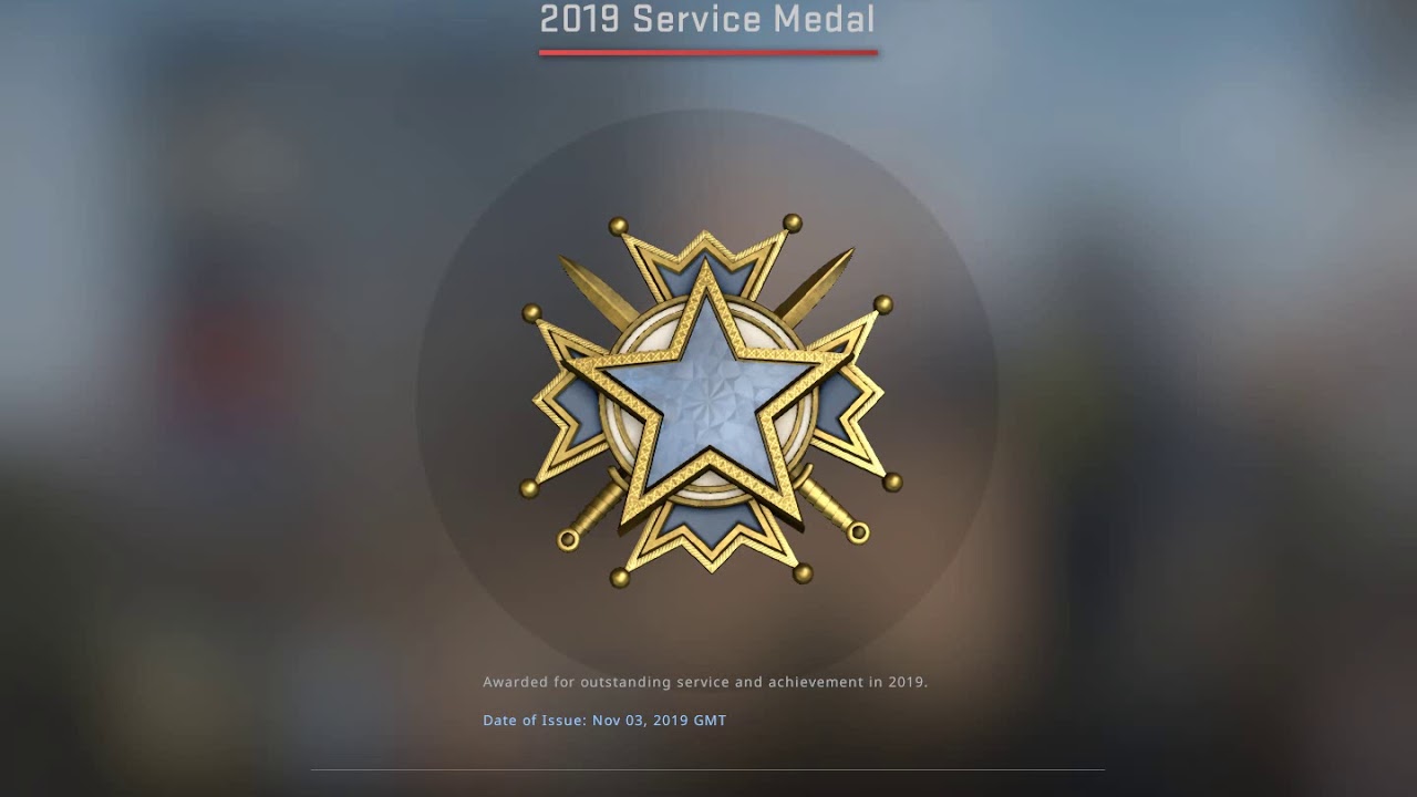 Acquiring CS GO 2019 Service Medal