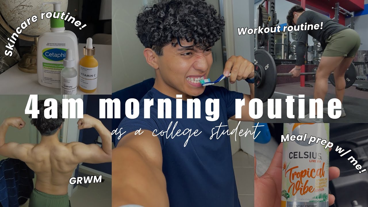 4am Routine 4am Morning Routine As A College Student | Working Out, Skincare, GRWM ...