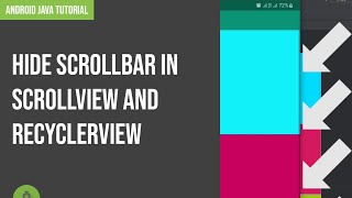 Hide Scrollbar In ScrollView And RecyclerView | Android Java