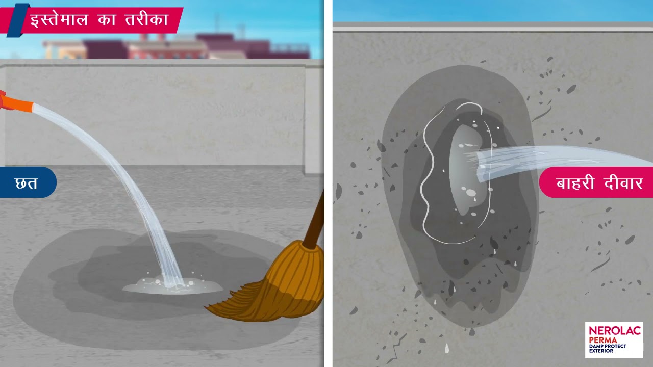 Nerolac Perma Damp Protect Exterior for exterior walls and terraces- Hindi