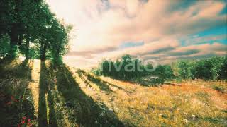 Heavy Rain Clouds Over the Field at the Sunset | Motion Graphics - Envato elements