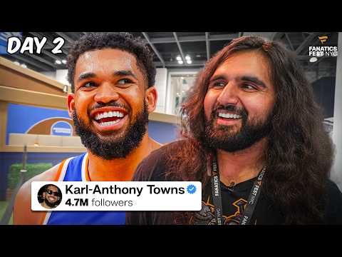 Esfand Meets NBA Champion Karl-Anthony Towns At Fanatics Fest! (Day 2)