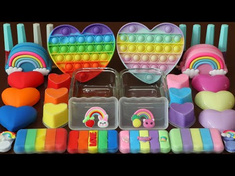 Mixing”Rainbow <strong>VS</strong> <strong>Pastel</strong>” Makeup,parts,glitter Into Slime!Satisfying Slime Video!★ASMR★