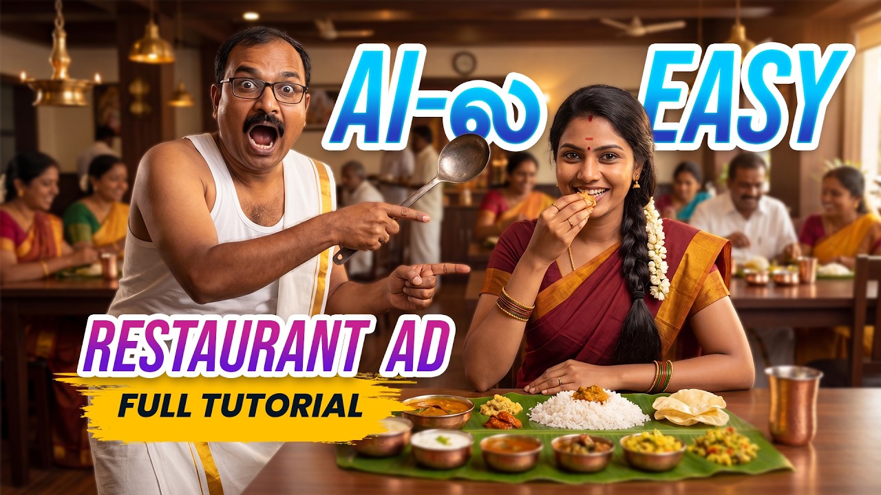 🍽️ AI-ல் Restaurant AD எப்படி உருவாக்குவது? 🤯 | Tamil Tutorial | #aivideo