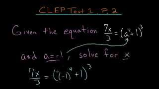 CLEP College Algebra: Solving Equations
