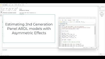 Estimating 2nd Gen. Panel Data ARDL models with Aymmetric Effects (Non Linear) in STATA