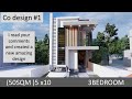 5 x 10 (50 sqm  )TTINY HOUSE DESIGN IDEA- IMPROVED VEERSION  - 3 BEROOM REAL ESTATE -25 TO 35 K USD