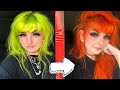 How I Went From GREEN to ORANGE Hair WITHOUT BLEACH