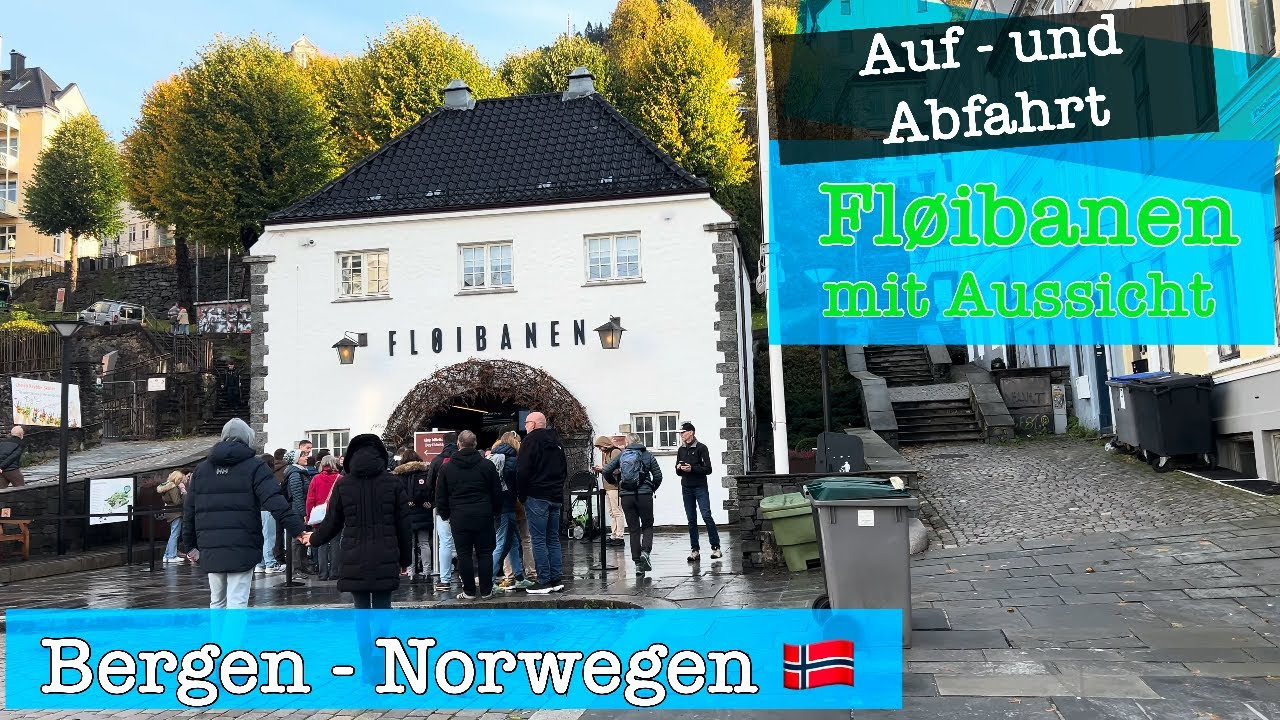 Bergen - Norwegen Auf- und Abfahrt mit den Fløibanen mit Aussicht