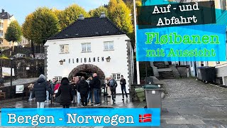 Bergen - Norwegen Auf - Und Abfahrt Mit Den Fløibanen Mit Aussicht