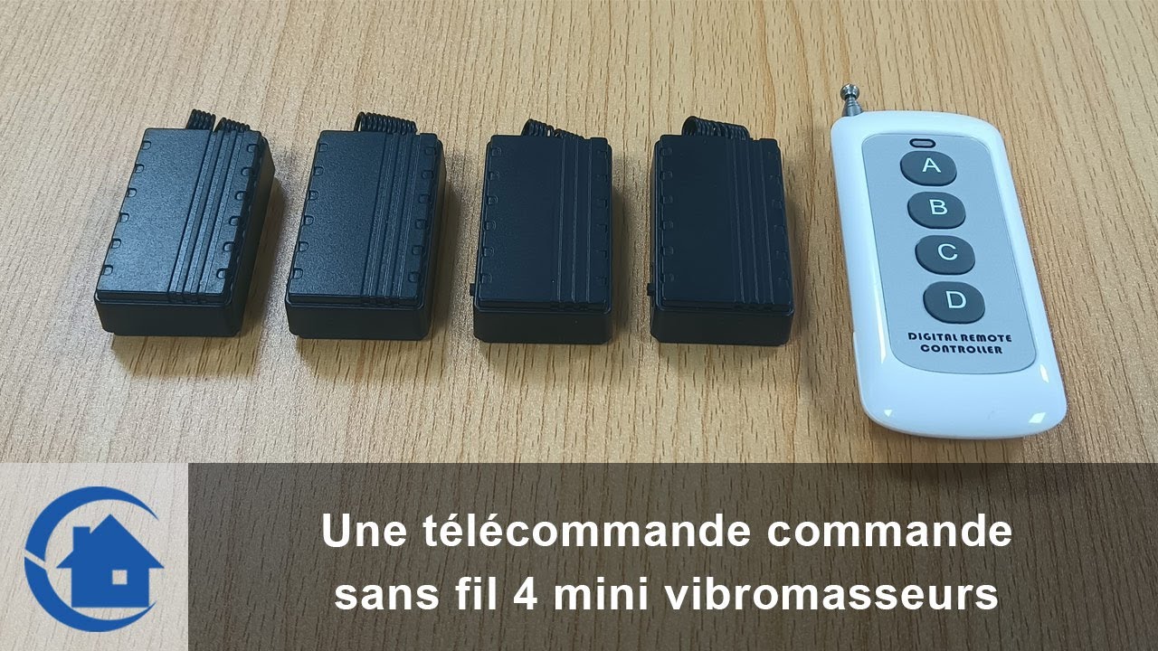 Une télécommande commande sans fil 4 mini vibromasseurs