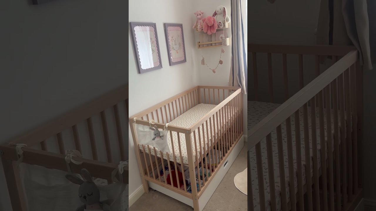 Mokee Mini Cot Bed - Beech (120x60) Untreated Solid Beechwood 