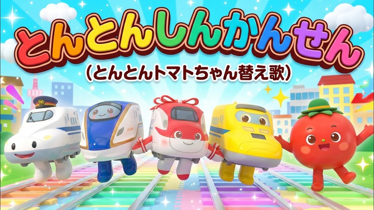とんとんしんかんせん🚄✨とんとんトマトちゃん🍅替え歌｜のりもの・電車のうた　おかあさんといっしょ