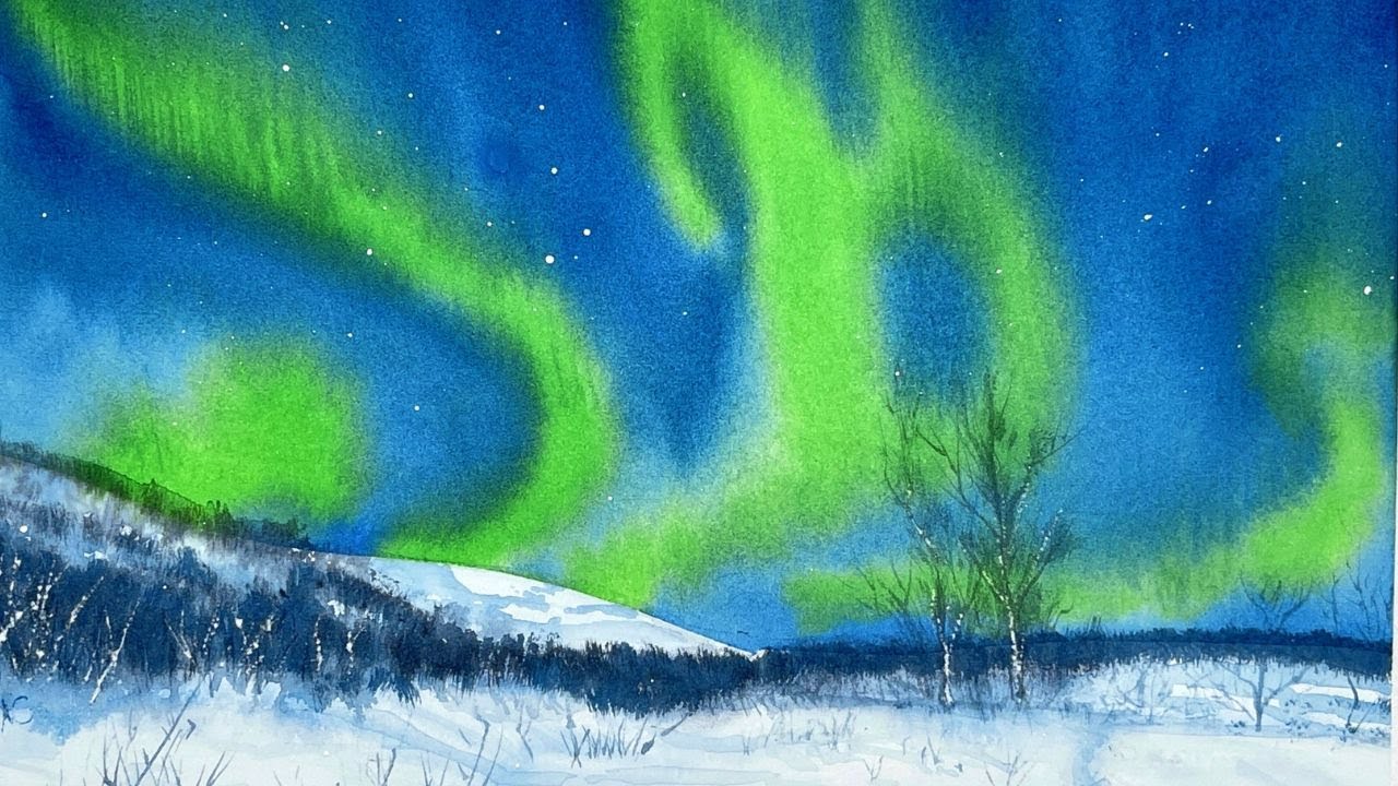 Master the Mystical Beauty of Northern Lights in Watercolor YouTube