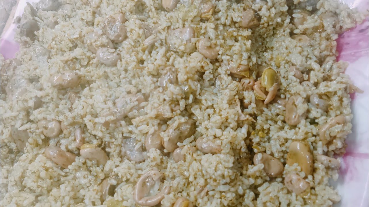 طريقة الارز بالفول الاخضر وجبة غدا اقتصاديه وسهله وسريعه ف مطبخ نوجا♥👍👍