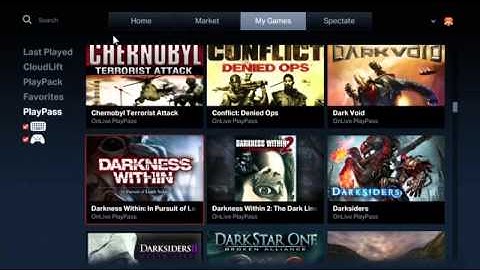 Test Stream - OnLive Games List