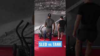 KneesOverToesGuy and Mr. 1nf1n1ty run sled x tank. #shorts #kneesovertoes