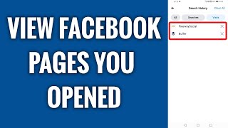 How To View Facebook Pages You Opened On Phone screenshot 4