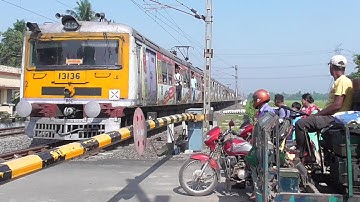 Newly Ad-Printed Amazing Colourful EMU Trains Quickly Skip Between Railgate | Eastern Railways