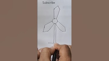 Drawing windmill by easy satisfying #drawing #artdrawing