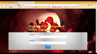 Online Blood Bank Project in PHP
